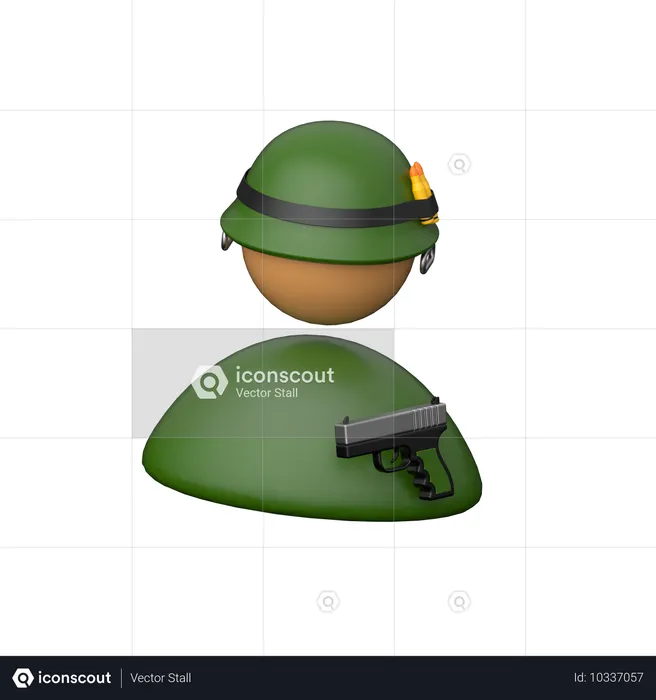 Soldat  3D Icon