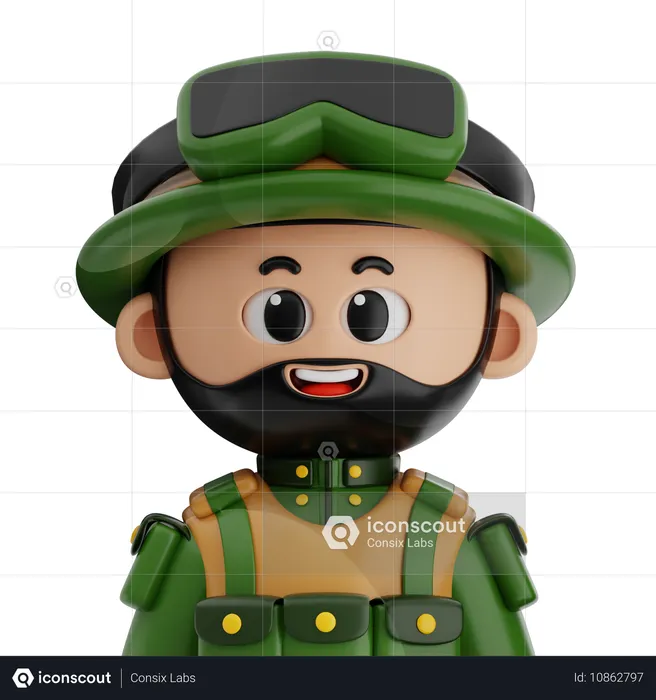 Soldat  3D Icon