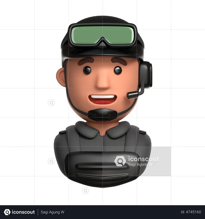Soldat  3D Illustration