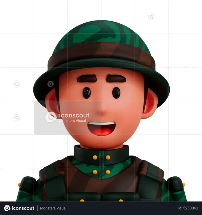 Soldat  3D Icon