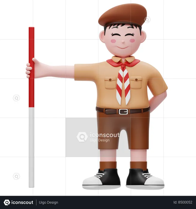 Soldat indonésien  3D Illustration