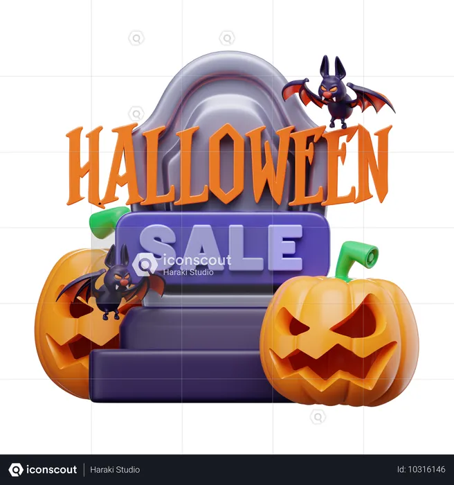 Vente d'Halloween  3D Icon