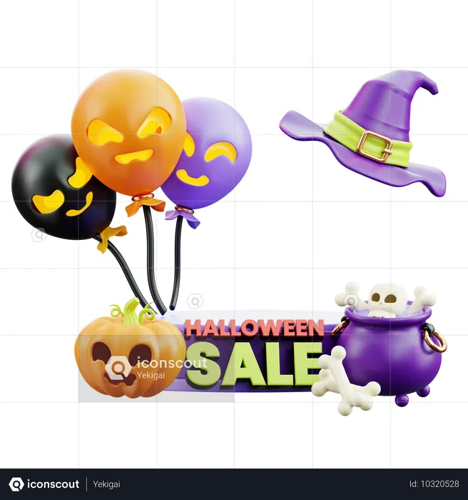 Vente d'Halloween  3D Icon