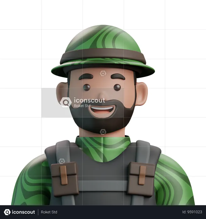 Soldier  3D Icon