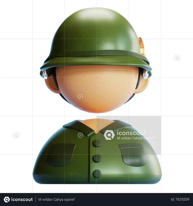 soldier face 3d rendering icon illustration 28574275 PNG