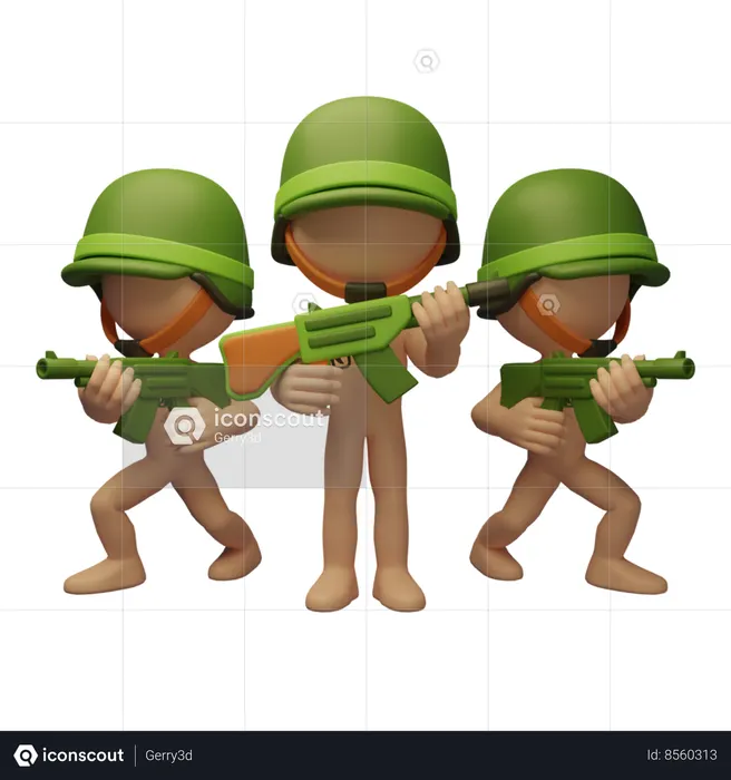 Soldier Army  3D Icon