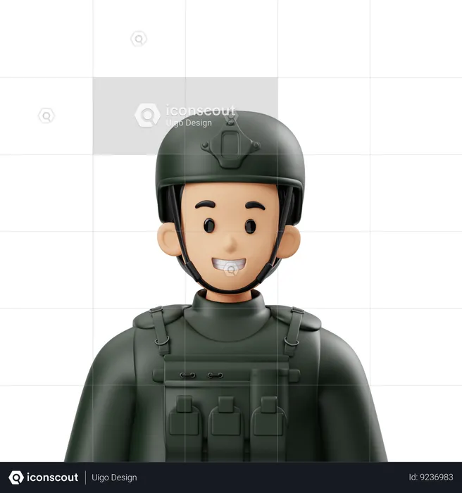 Soldier Avatar  3D Icon