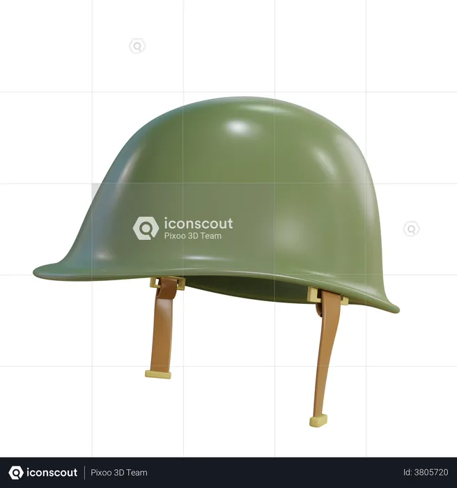 Soldier Helmet  3D Illustration