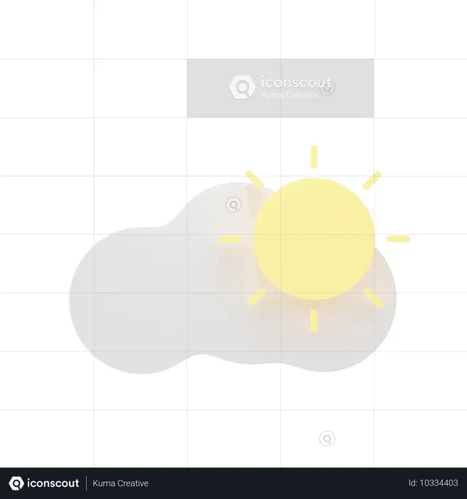 Soleil chaud  3D Icon