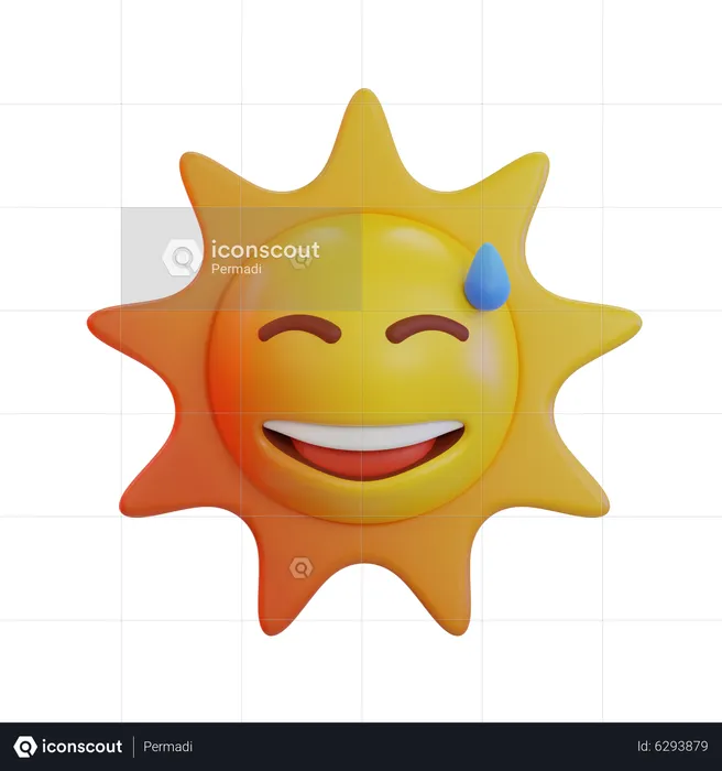 Emoji qui rit au soleil Emoji 3D Icon