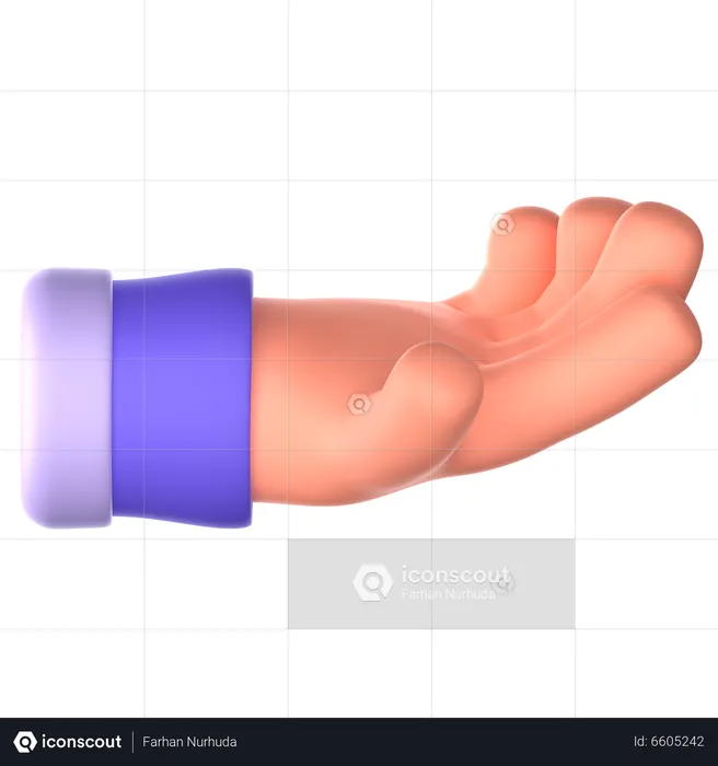 Solicitar gesto con la mano  3D Icon