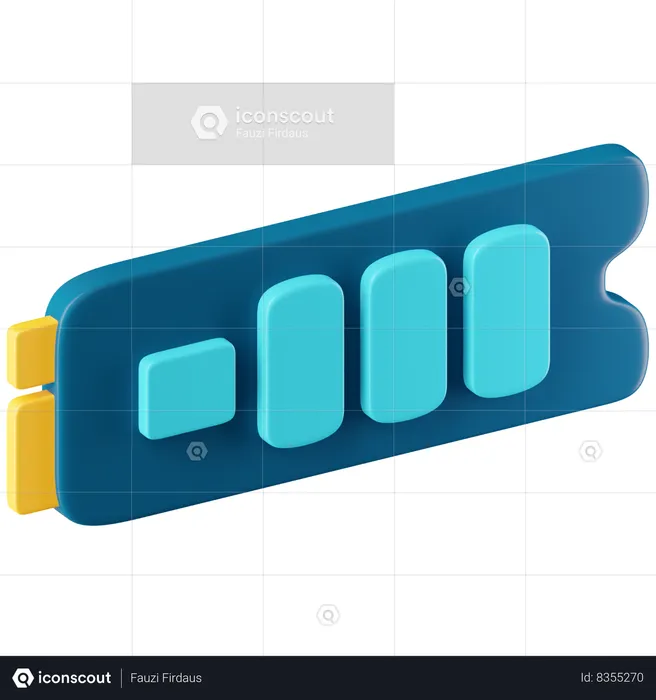 Solid State Drive (SSD)  3D Icon