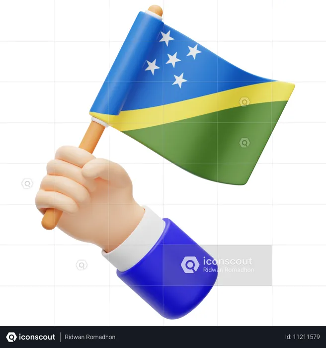 Solomon Islands Flag Flag 3D Icon