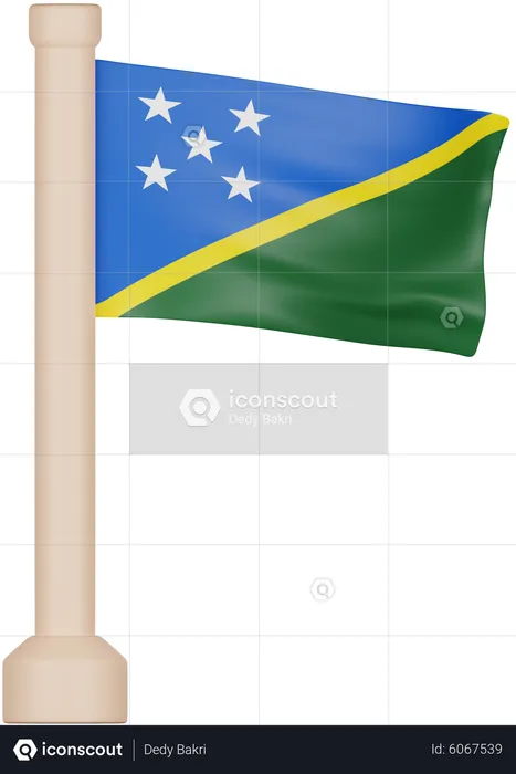 Solomon Islands Flag Flag 3D Icon