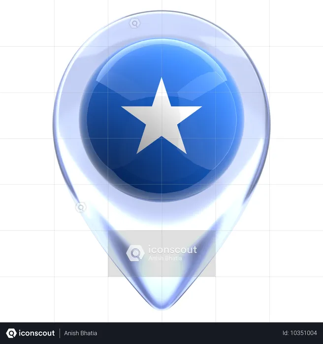 Somalia Flag 3D Icon