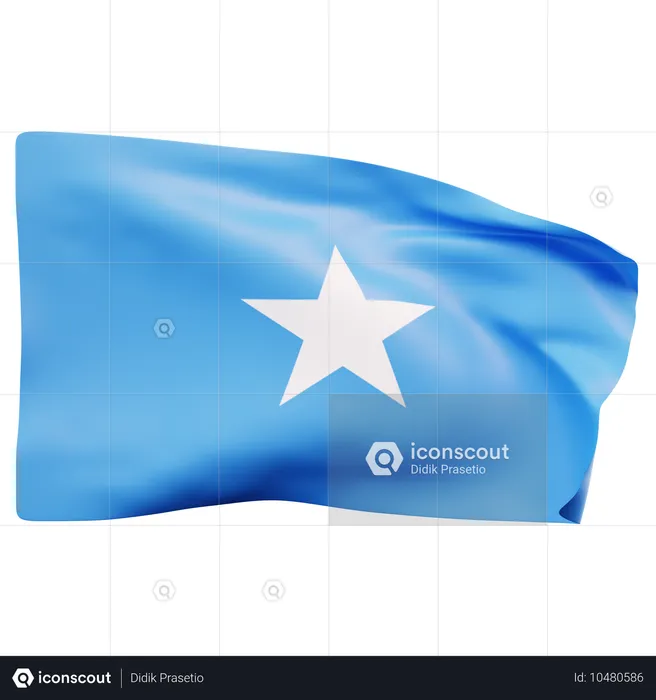 Somalia Flag Flag 3D Icon