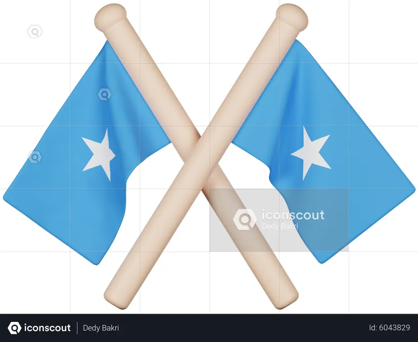 Somalia Flag Flag 3D Icon