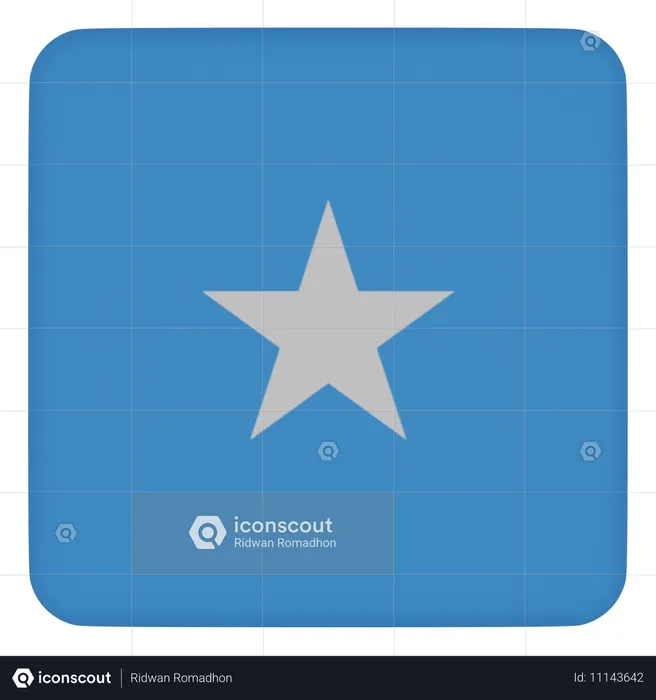 Somalie Flag 3D Icon