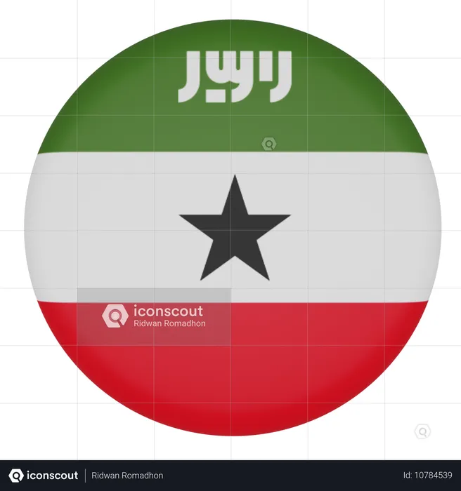 Somalie Flag 3D Icon