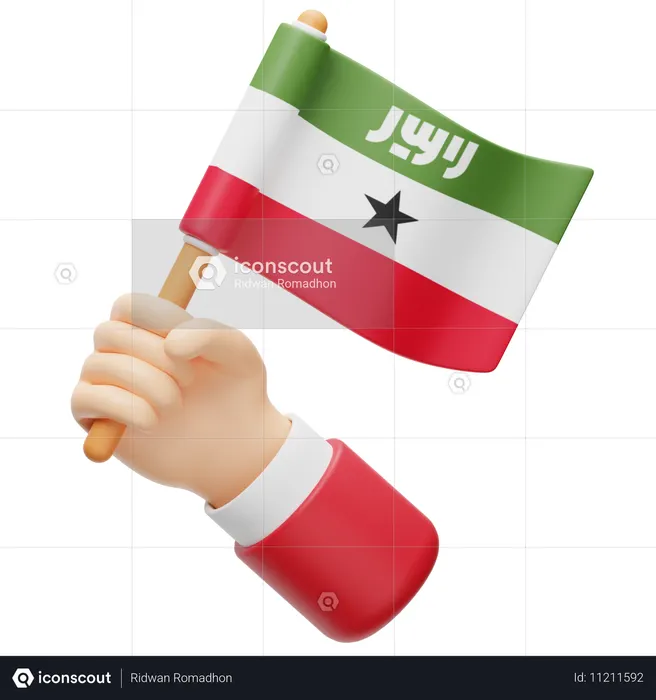 Somaliland Flag Flag 3D Icon