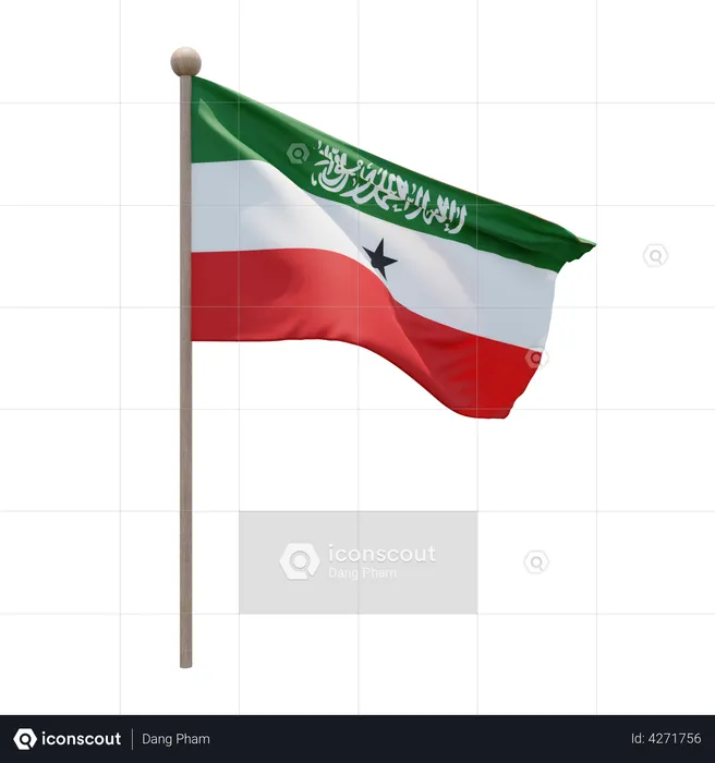 Somaliland Flagpole Flag 3D Flag