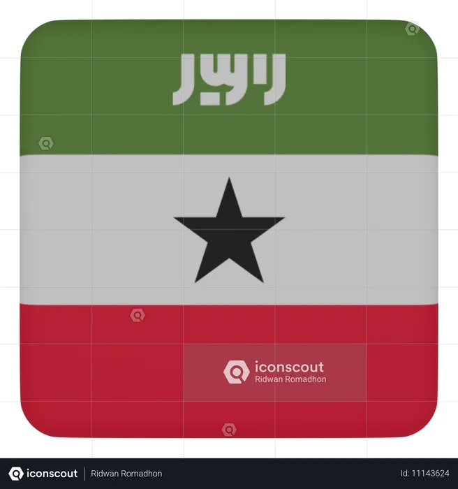 Somalilândia Flag 3D Icon