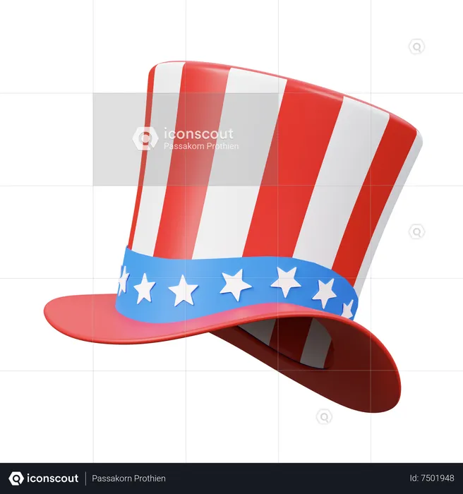 Sombrero americano  3D Icon