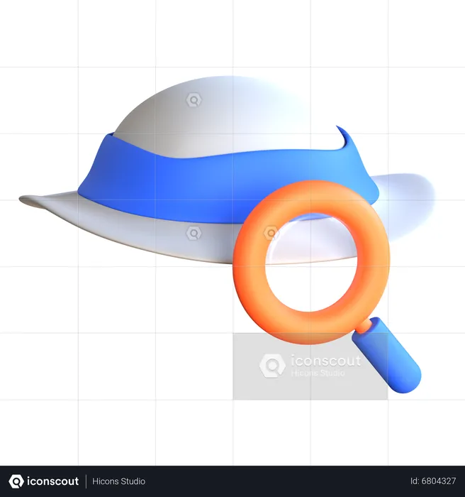 Sombrero blanco  3D Icon