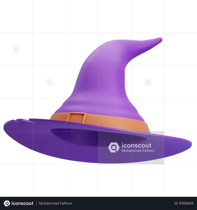 Sombrero de bruja  3D Icon