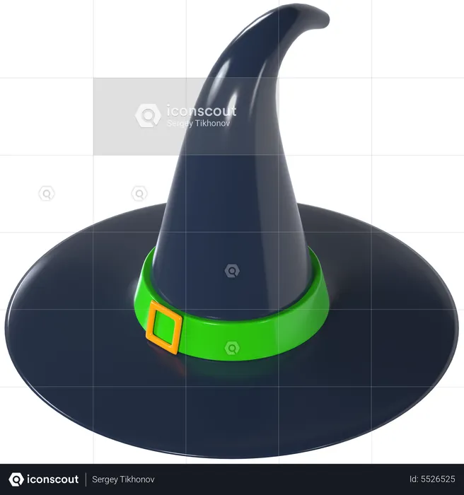 Sombrero de bruja  3D Icon