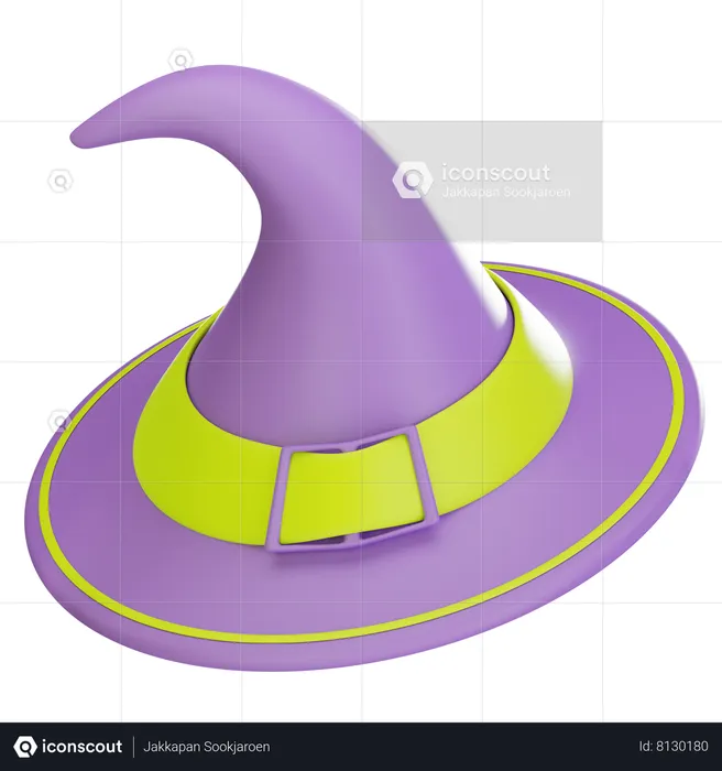 Sombrero de bruja  3D Icon