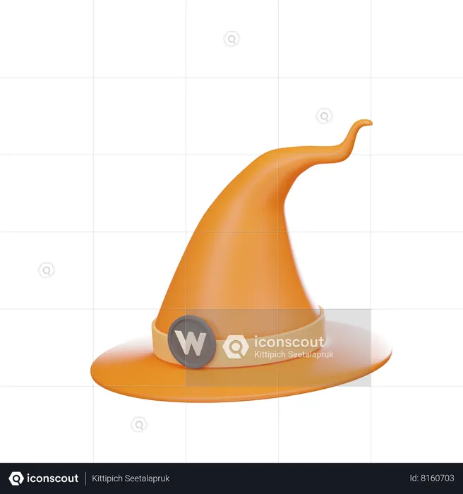 Sombrero de bruja  3D Icon