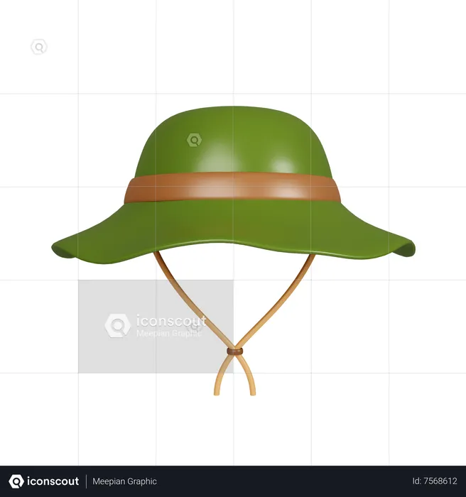 Sombrero de camping  3D Icon