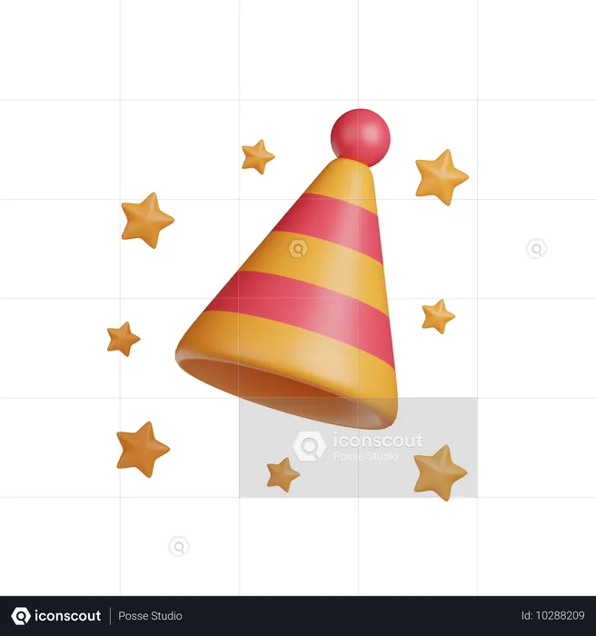 Sombrero de fiesta  3D Icon