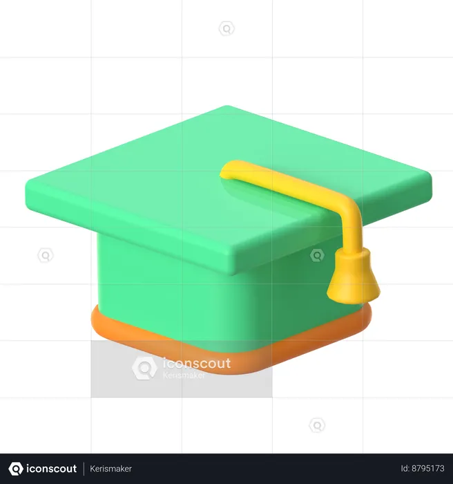 Sombrero de graduacion  3D Icon