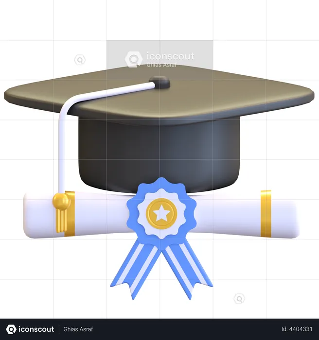 Sombrero de graduacion  3D Illustration