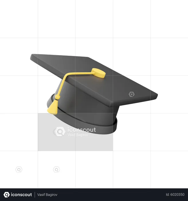 Sombrero de graduacion  3D Icon