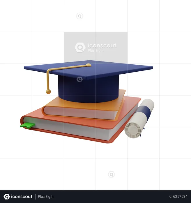 Sombrero de graduacion  3D Icon