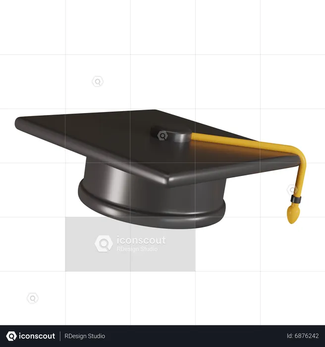 Sombrero de graduacion  3D Icon