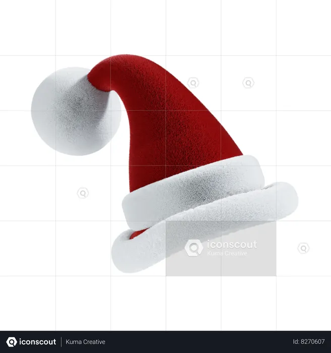 Gorro navideño  3D Icon