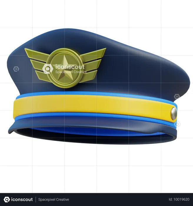 Sombrero de piloto  3D Icon
