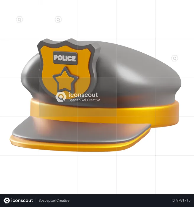 Sombrero de policia  3D Icon