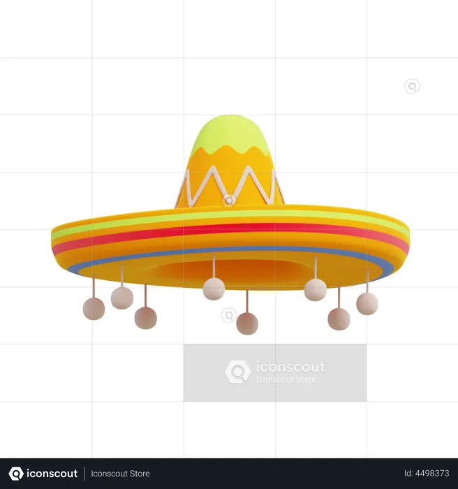 Sombrero Hat  3D Illustration