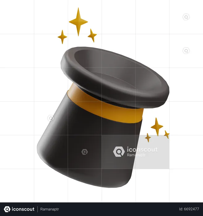 Sombrero mágico  3D Icon