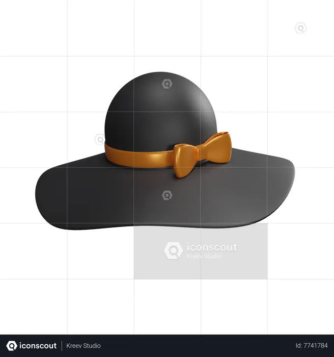 Sombrero de mujer  3D Icon