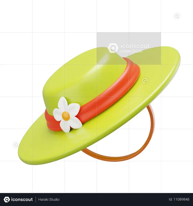 Sombrero pamela  3D Icon