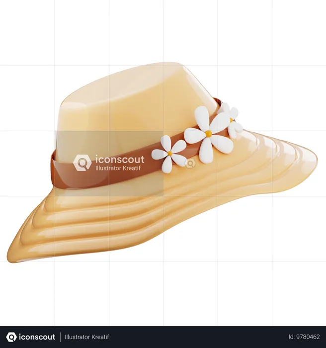 Sombrero para el sol  3D Icon