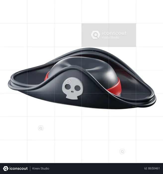 Sombrero de piratas  3D Icon