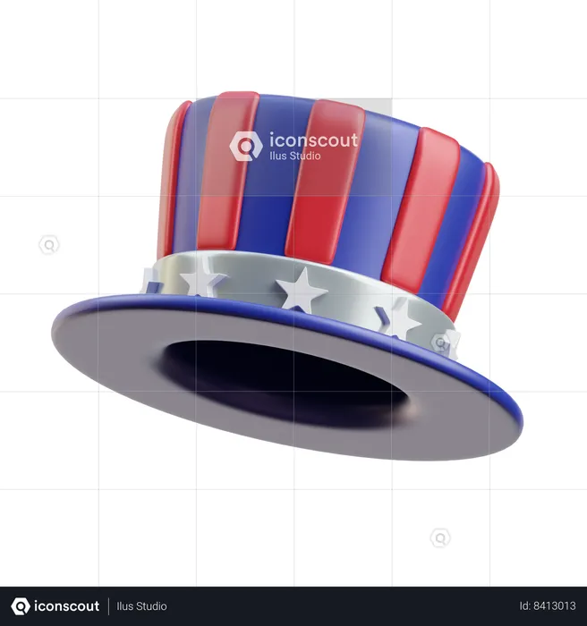 Sombrero del tío sam  3D Icon