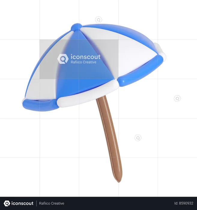 Sombrilla de playa inflable  3D Icon